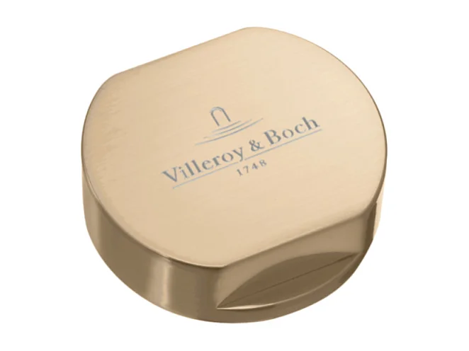 Bouton pour mécanisme 2 cuves, VILLEROY & BOCH en acier inoxydable finition or mat