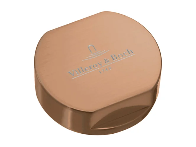 Bouton pour mécanisme 2 cuves, VILLEROY & BOCH en acier inoxydable finition bronze