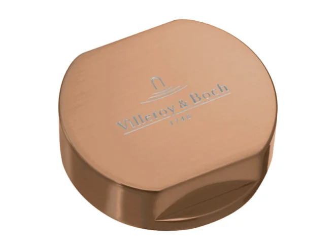 Bouton pour mécanisme 2 cuves, VILLEROY & BOCH en acier inoxydable finition bronze