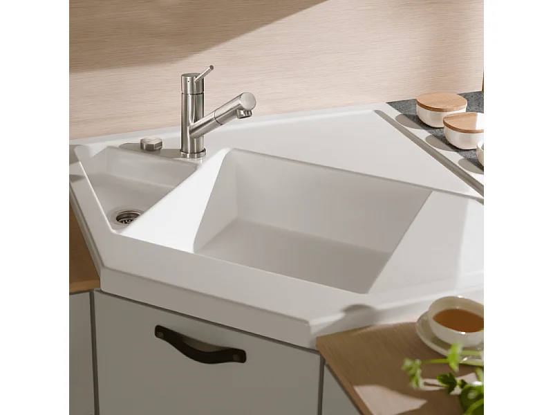 Bouton pour mécanisme 2 cuves, VILLEROY & BOCH en laiton finition inox brossé