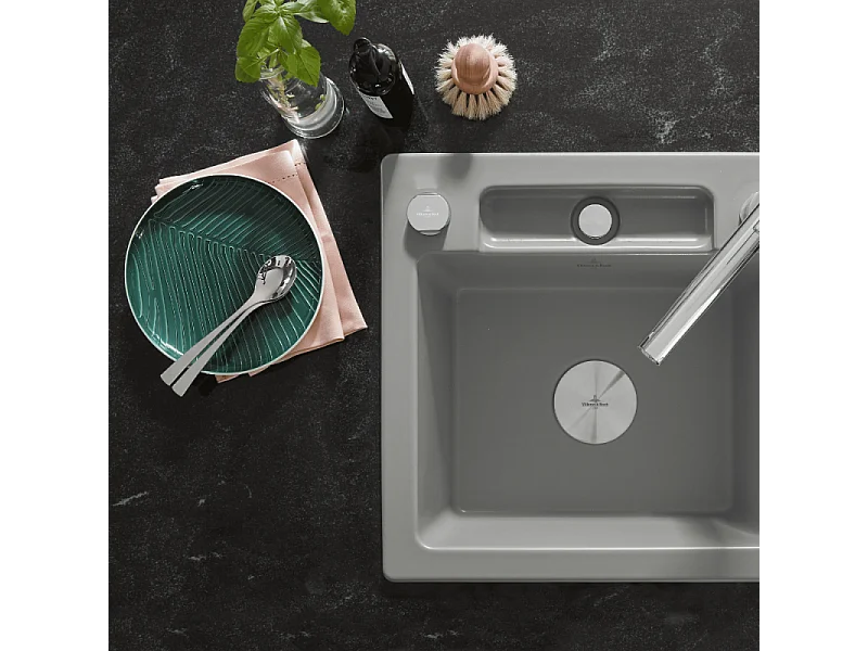 Bouton pour vidage évier 1 cuve VILLEROY & BOCH finition chromé