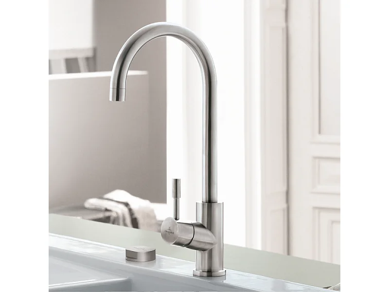 Bouton pour vidage évier 1 cuve VILLEROY & BOCH finition inox brossé