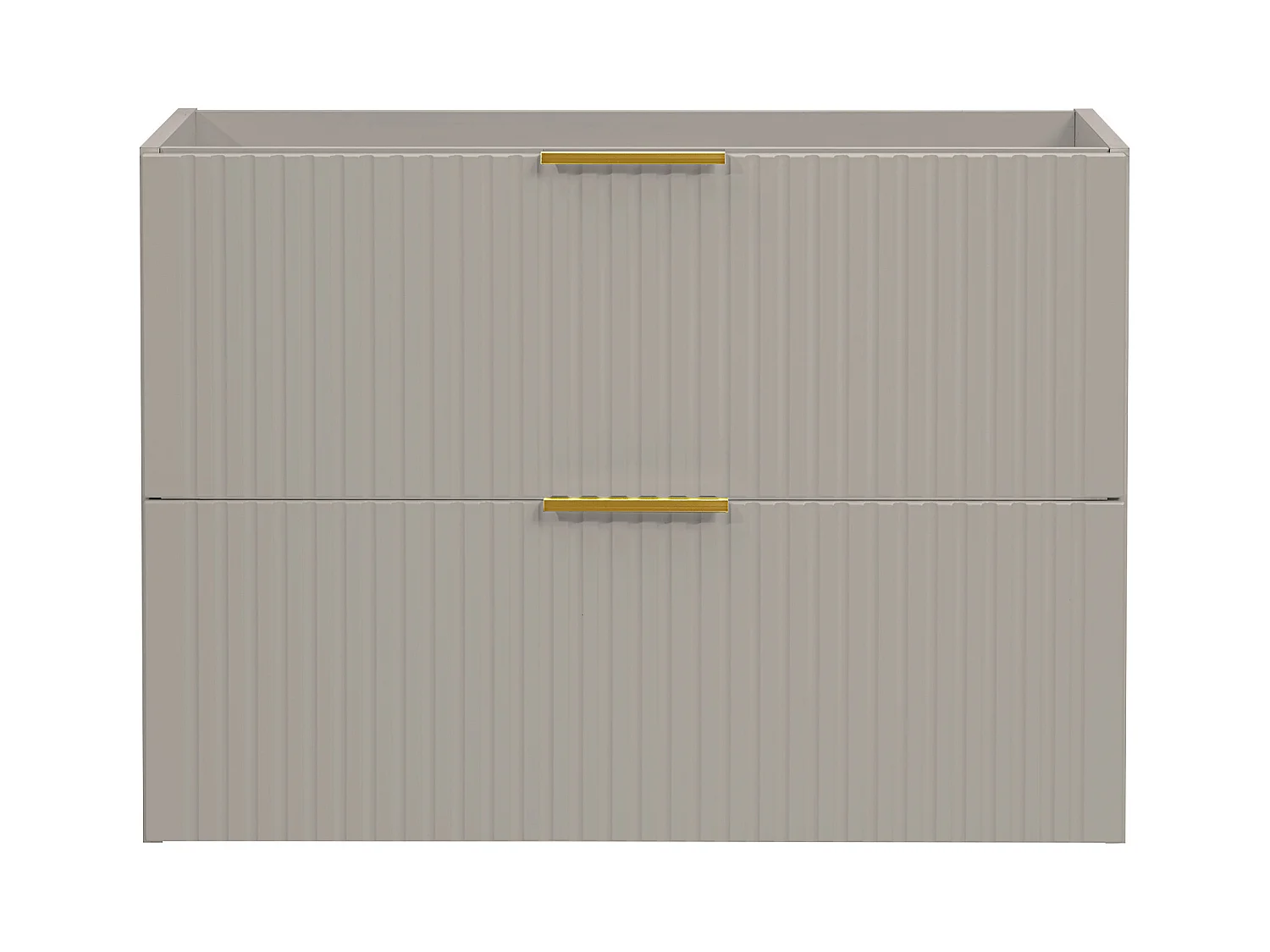 Hängande strierad möbeltvättställ - Beige - L80 cm - ZEVARA