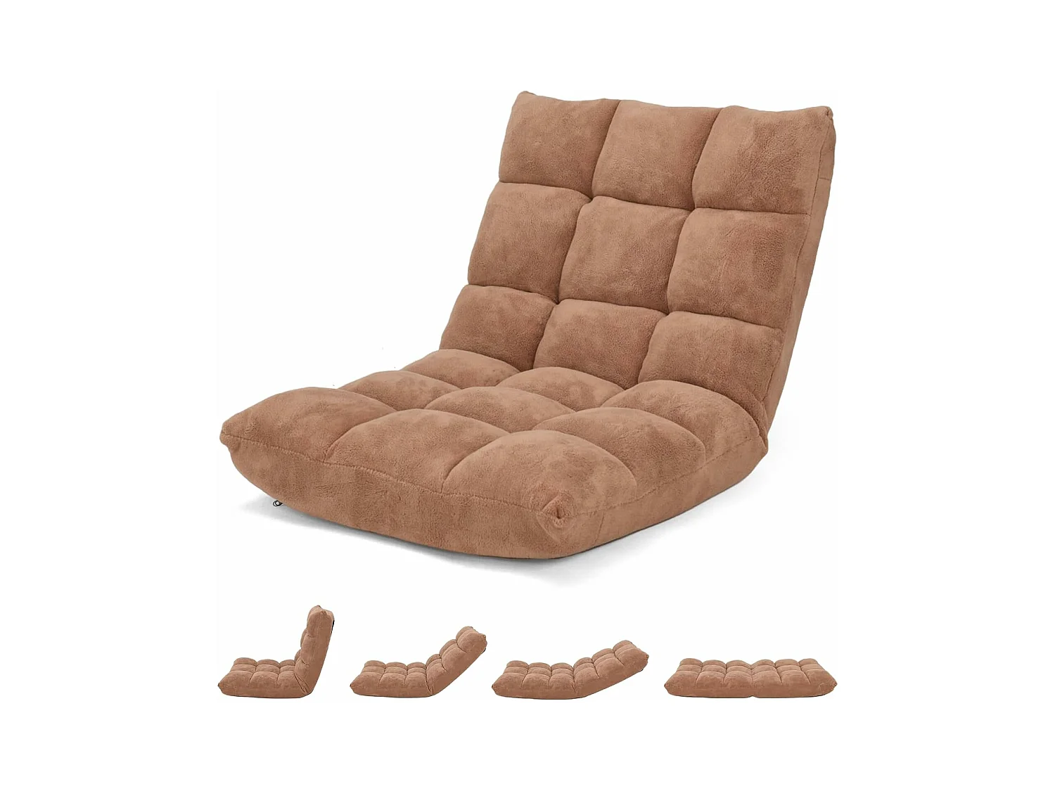 Luie bank Tatami opvouwbare vloerstoel bed stoel kussen vloerzitplaats voor thuis, kantoor 105 x 57 x 15 cm (geel)