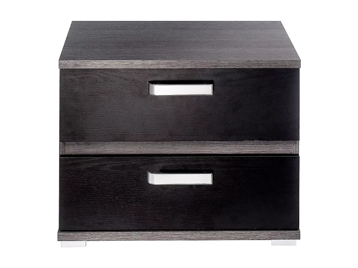 Conjunto Cabecero con Leds y 2 Mesitas de Noche, Dormitorio Matrimonio, Dormitorio Completo, Acabado en Ceniza Negro – Meyvaser