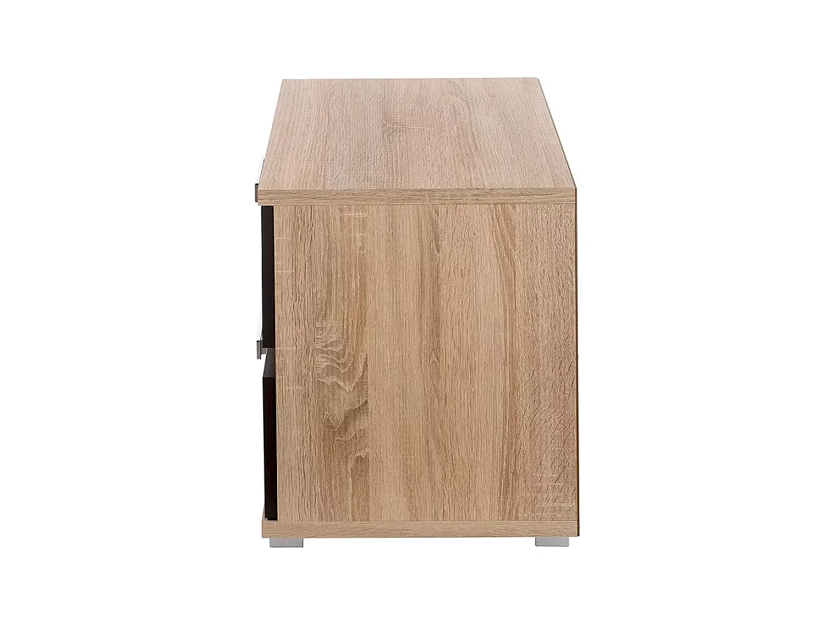 Conjunto Cabecero con Leds y 2 Mesitas de Noche, Dormitorio Matrimonio, Dormitorio Completo, Acabado en Cambrian y Negro – Meyvaser