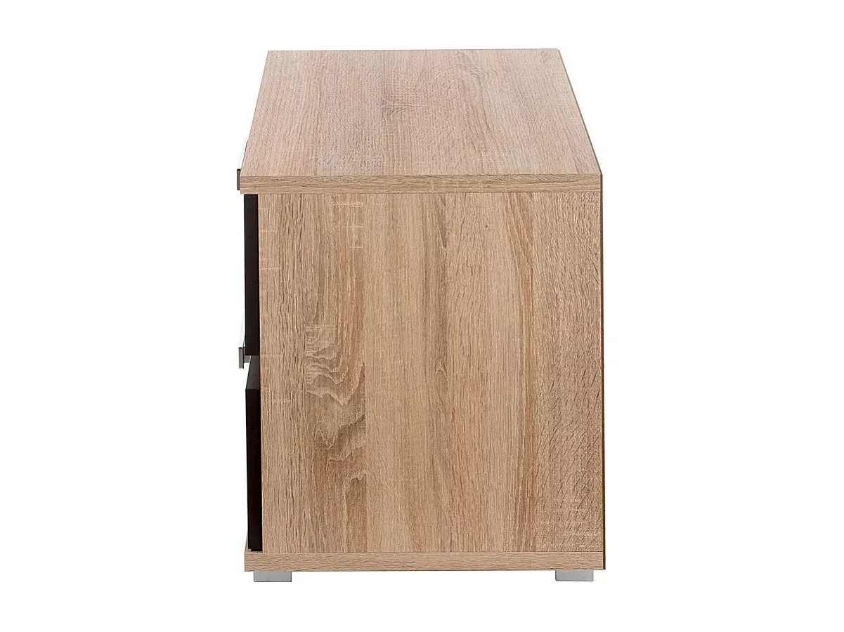 Conjunto Cabecero con Leds y 2 Mesitas de Noche, Dormitorio Matrimonio, Dormitorio Completo, Acabado en Cambrian y Negro – Meyvaser