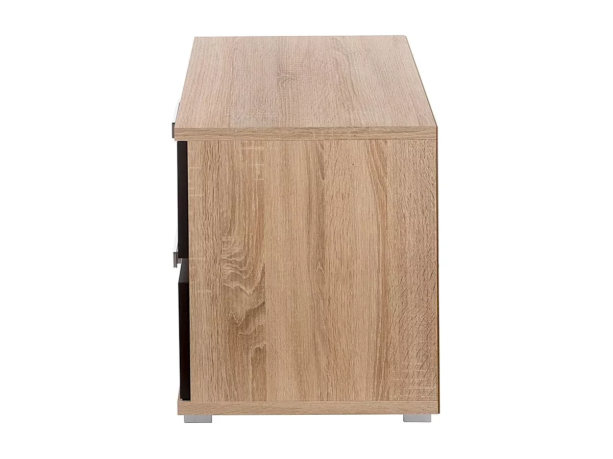 Conjunto Cabecero con Leds y 2 Mesitas de Noche, Dormitorio Matrimonio, Dormitorio Completo, Acabado en Cambrian y Negro – Meyvaser