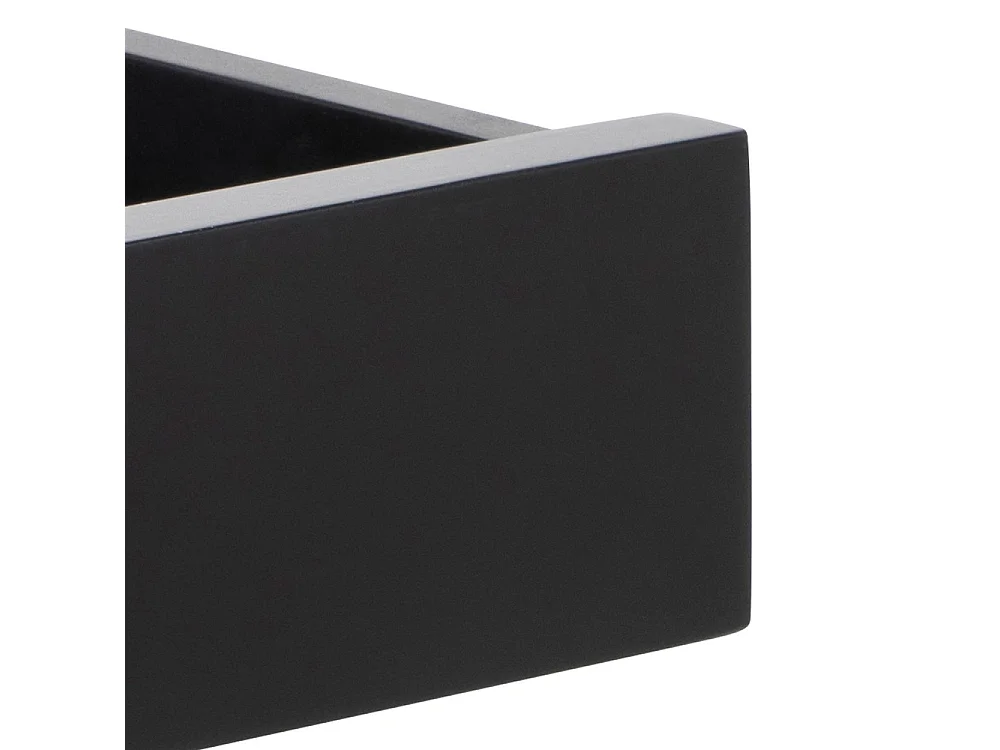 Mano - Table de chevet murale 1 niche, 1 tiroir en bois - Noir