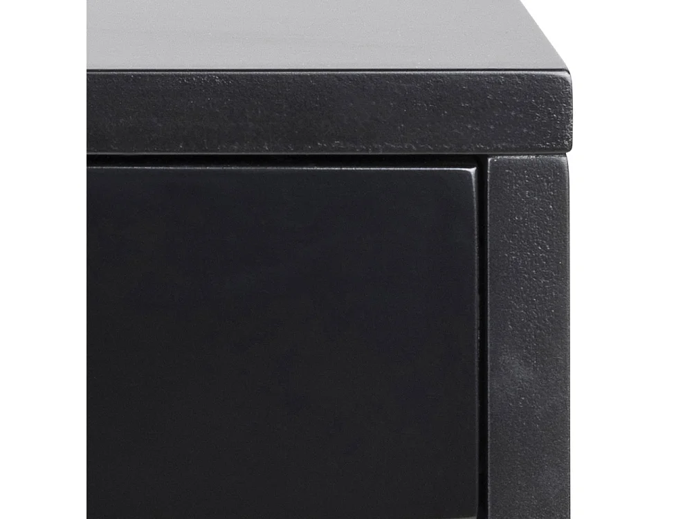 Mano - Table de chevet murale 1 niche, 1 tiroir en bois - Noir