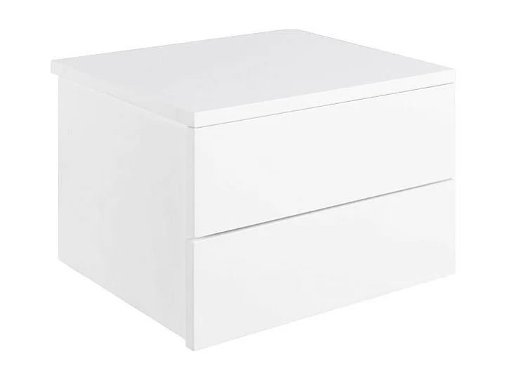 Puerto - Table de chevet murale 2 tiroirs - Blanc