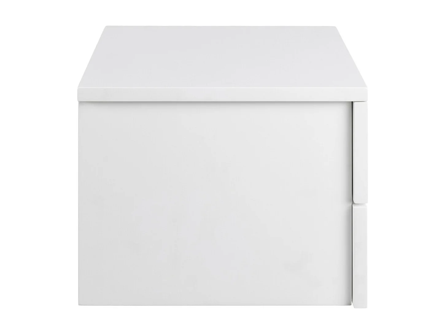 Puerto - Table de chevet murale 2 tiroirs - Blanc
