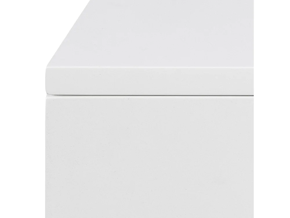 Puerto - Table de chevet murale 2 tiroirs - Blanc