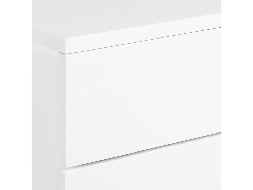 Puerto - Table de chevet murale 2 tiroirs - Blanc