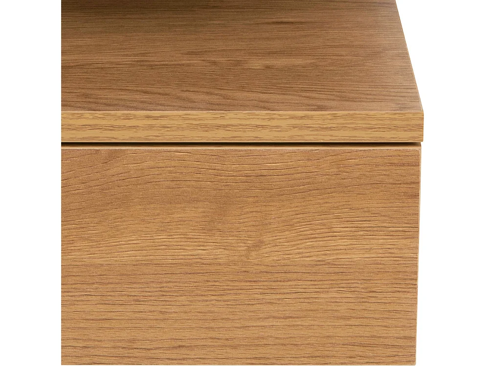 Kamichi - Table de chevet mural 1 tiroir en bois - Bois clair