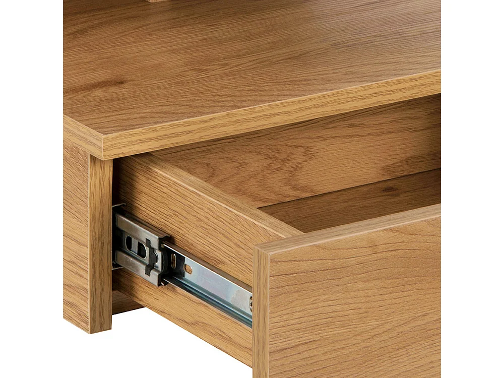 Kamichi - Table de chevet mural 1 tiroir en bois - Bois clair