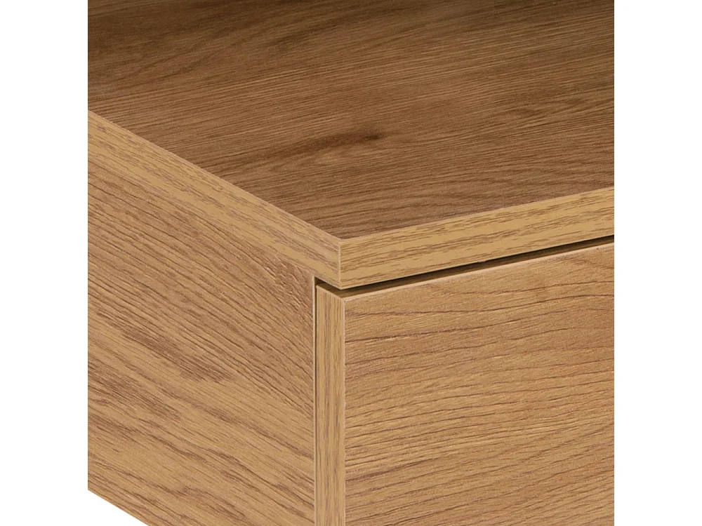 Kamichi - Table de chevet mural 1 tiroir en bois - Bois clair