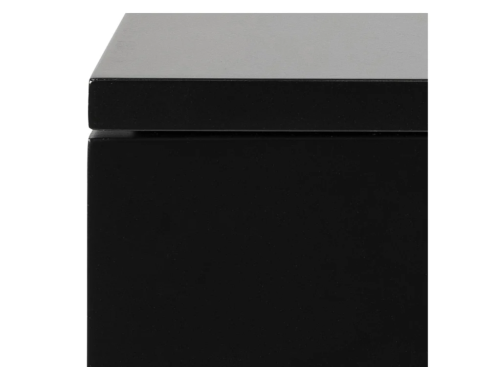 Puerto - Table de chevet murale 1 tiroir en bois - Noir