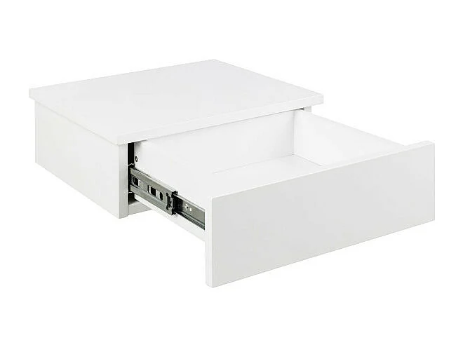 Puerto - Table de chevet murale 1 tiroir en bois - Blanc