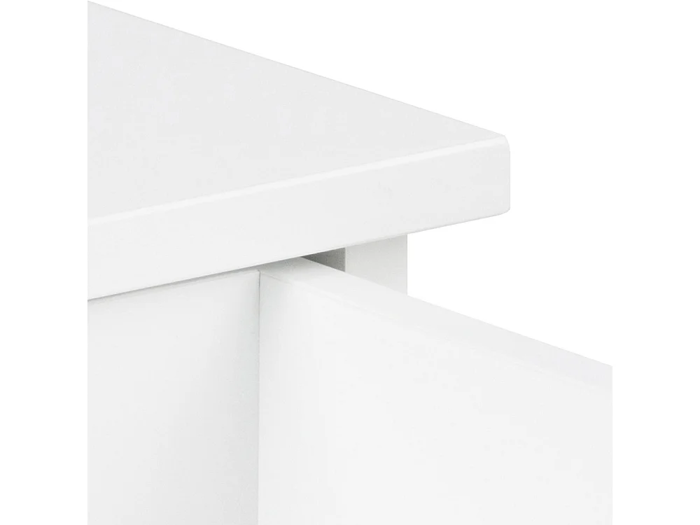 Puerto - Table de chevet murale 1 tiroir en bois - Blanc