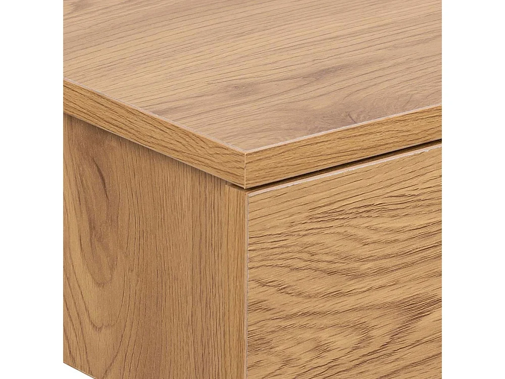 Puerto - Table de chevet murale 1 tiroir en bois - Bois clair