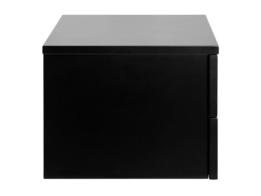 Puerto - Table de chevet murale 2 tiroirs - Noir