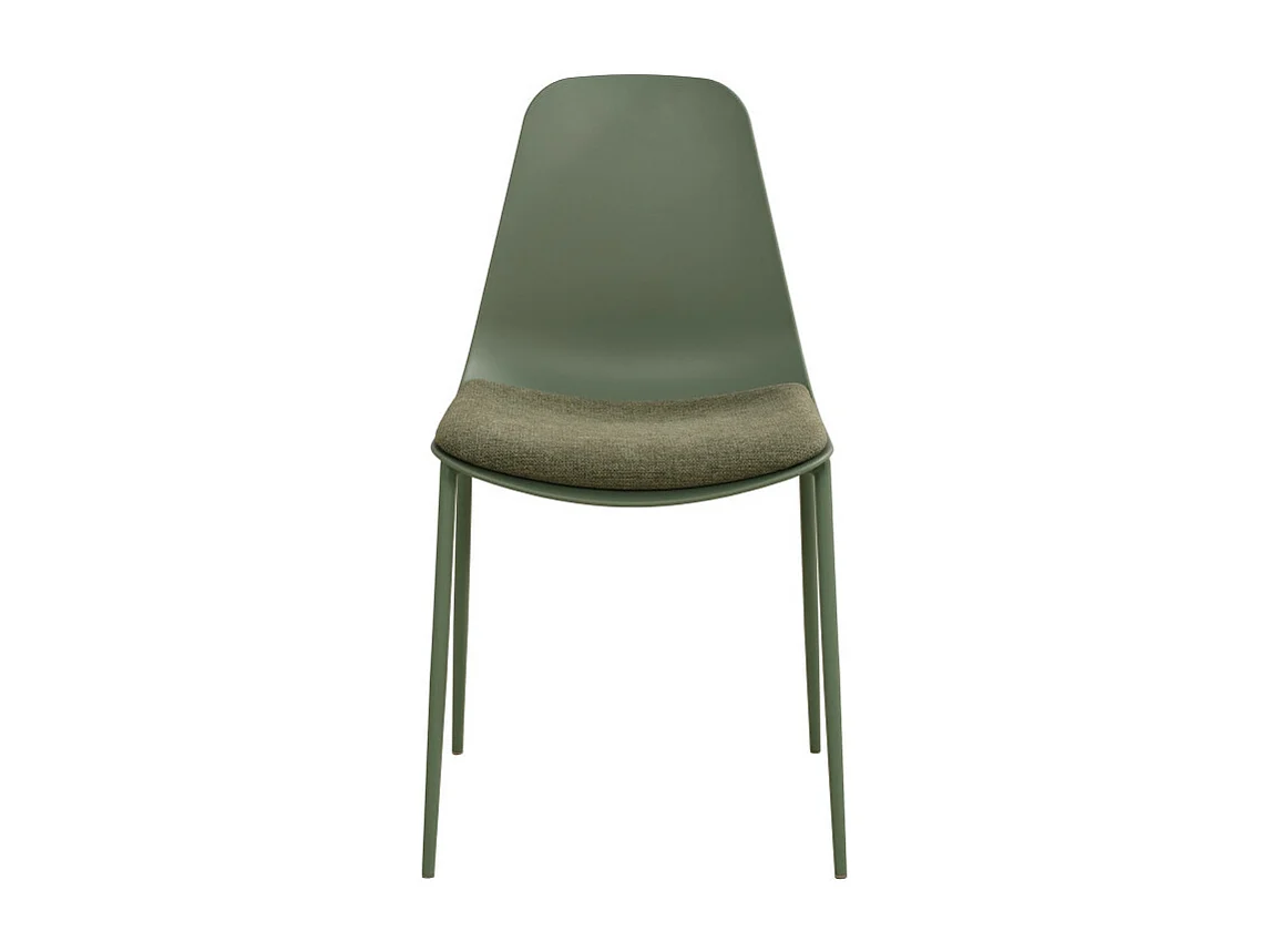 Charleston - Lot de 4 chaises en tissu et métal - Vert