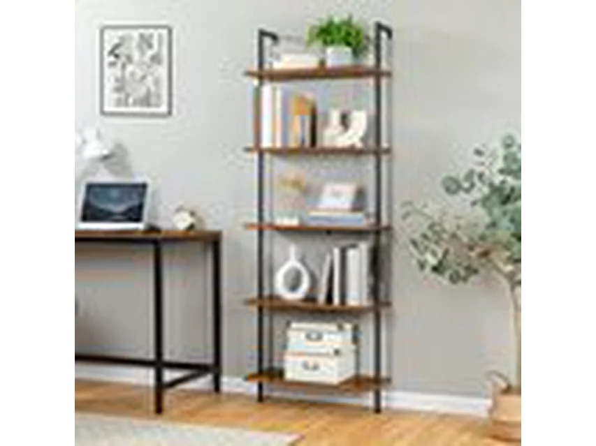 Opbergladder Furnilux - Bruin Zwart - Metalen Frame 5-laags