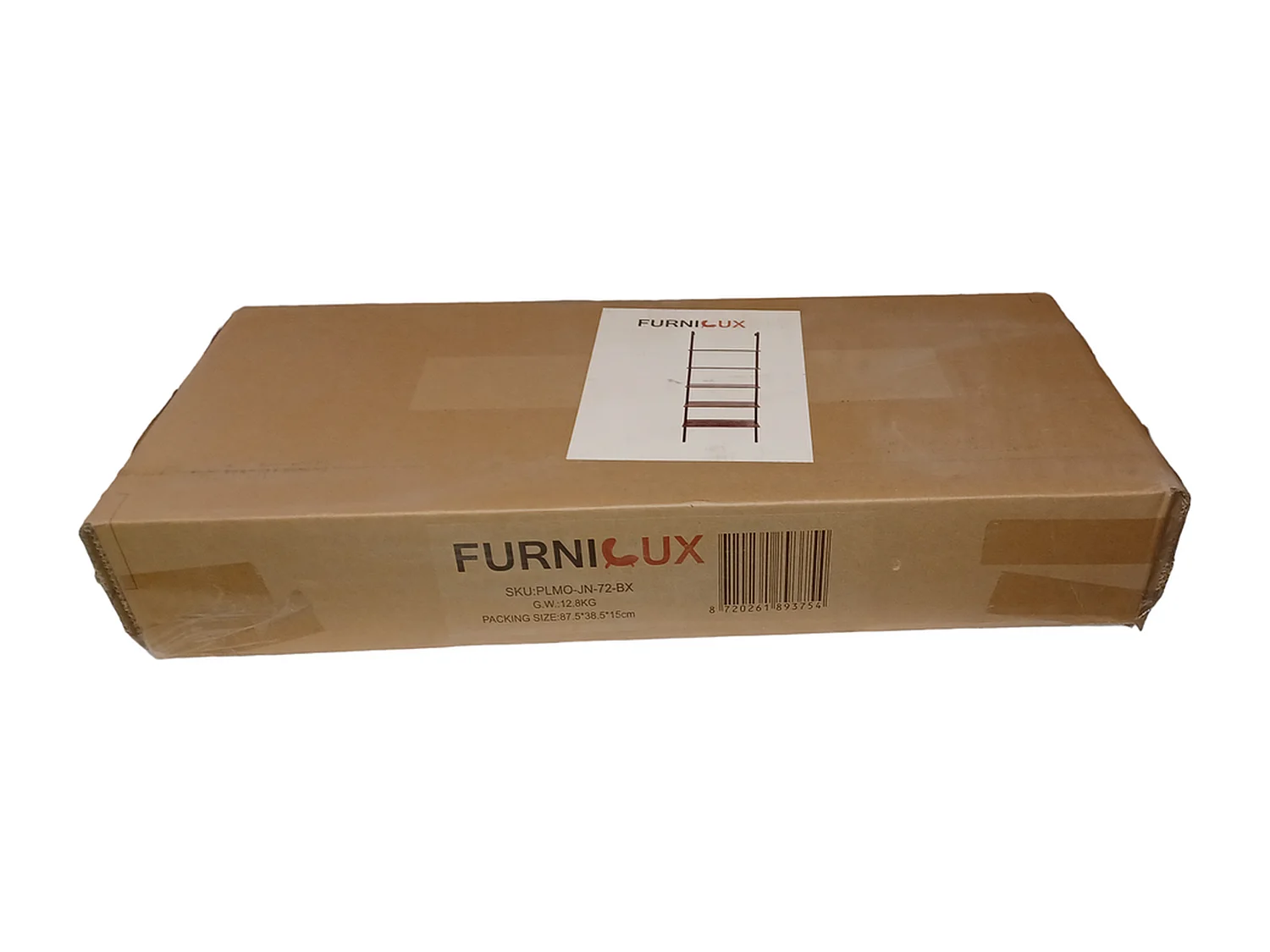 Échelle de rangement Furnilux - Métal Marron Noir 60x24 cm - 5 étagères