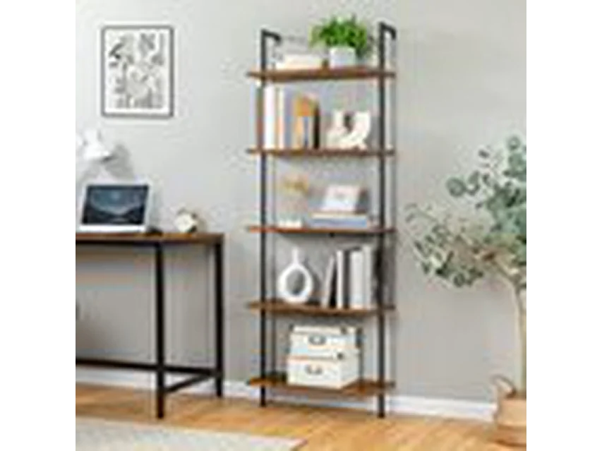 Opbergladder Furnilux - Bruin Zwart - Metalen Frame 5-laags