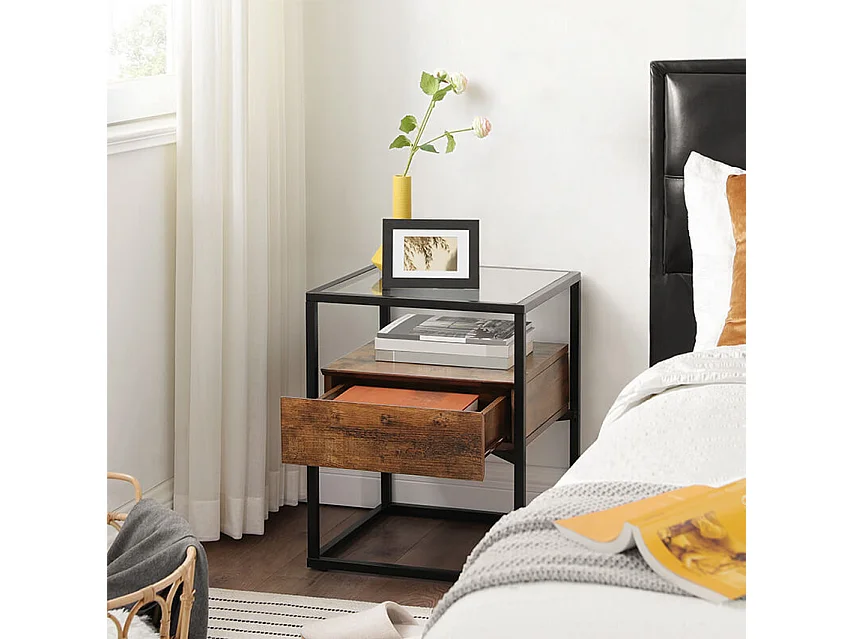 Table d'appoint Drift - Verre - 43x43x54 cm