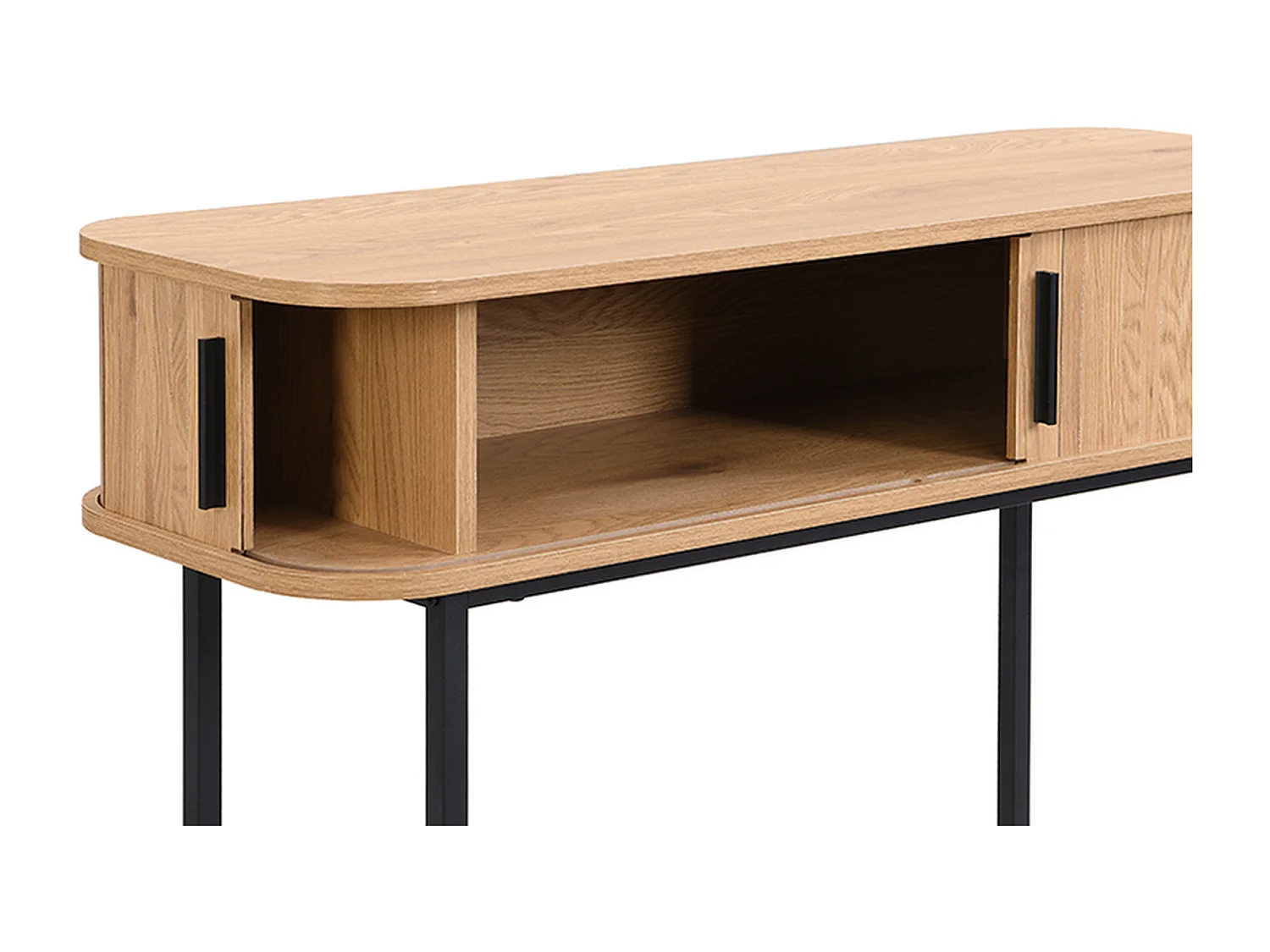 Table d'appoint Helsingborg - Chêne clair/Beige 100x35x75 cm - Design scandinave