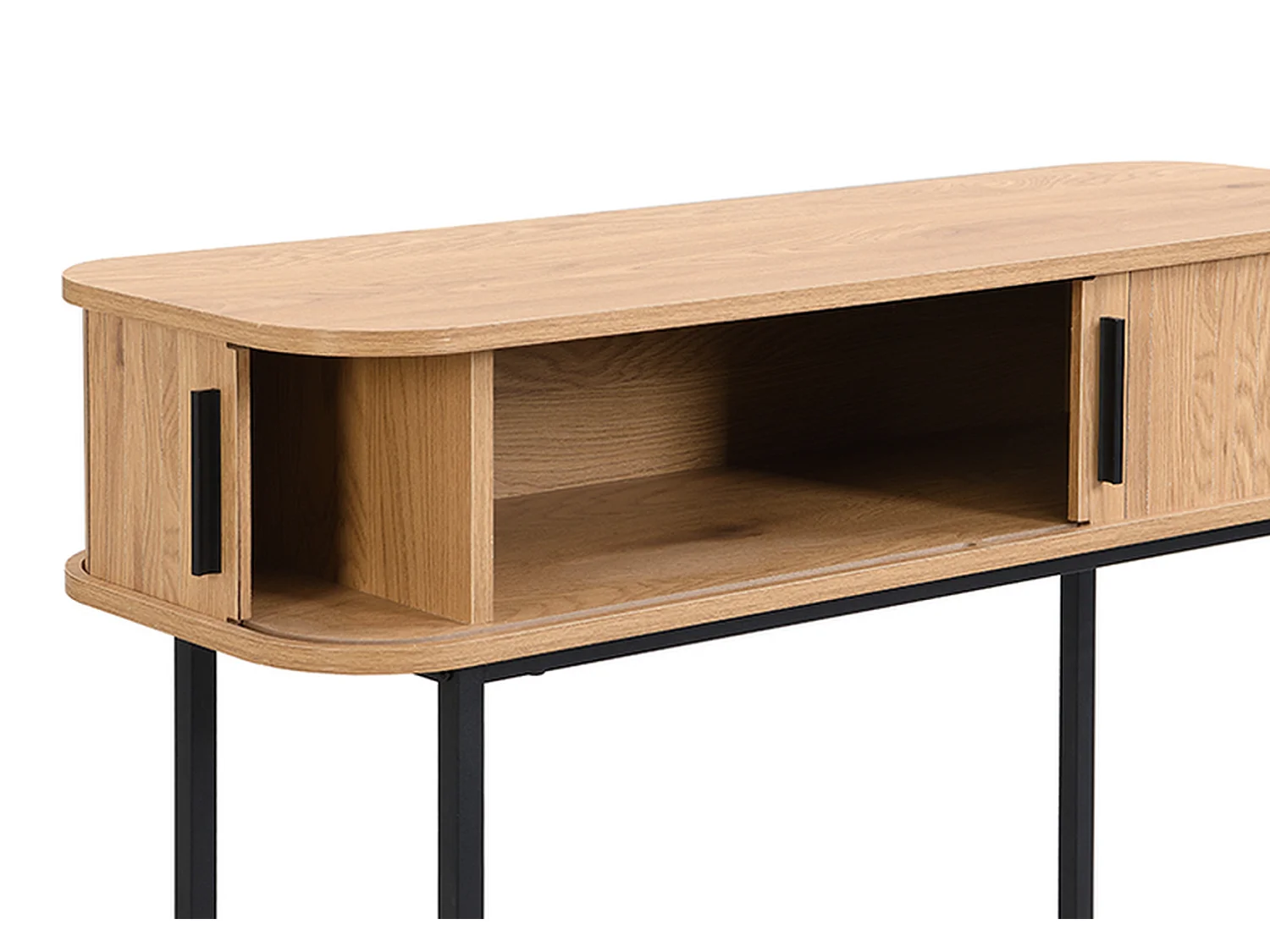 Table d'appoint Helsingborg - Chêne clair/Beige 100x35x75 cm - Design scandinave