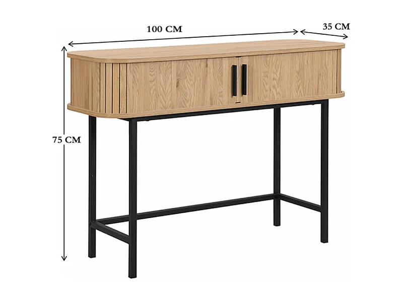 Sidetable Helsingborg - Licht Eiken 100x35x75 cm - Scandinavisch Design