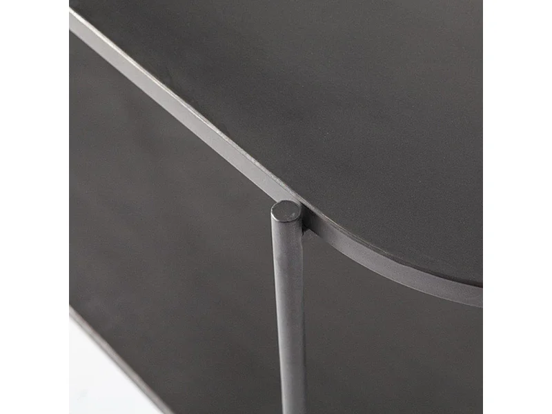 Table d'appoint Furnilux - Métal gris - Design industriel
