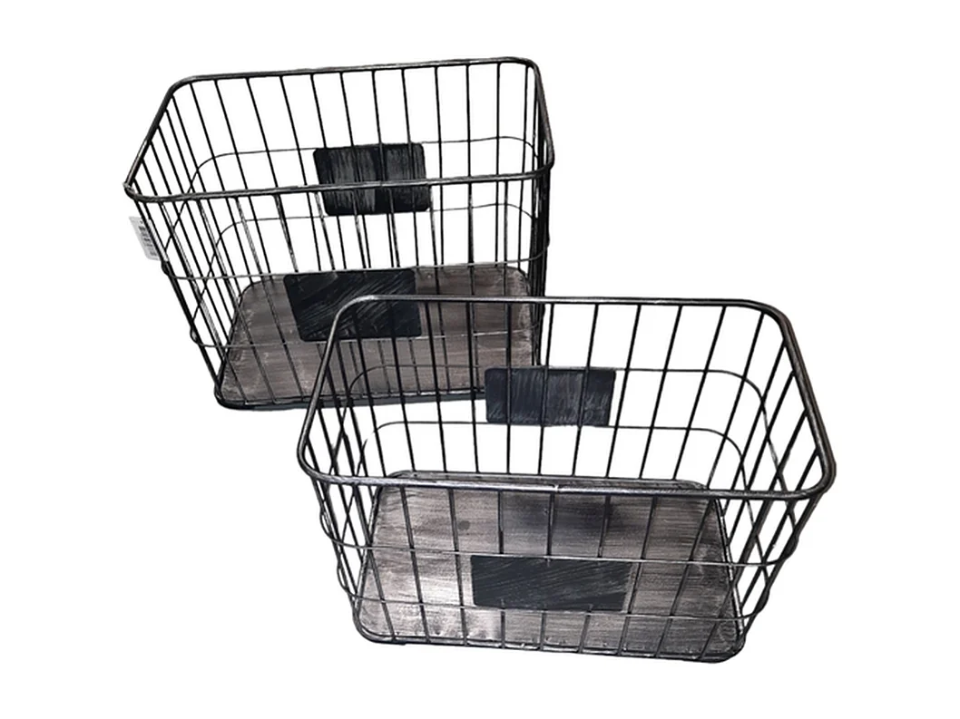 Korb-Set Furnilux - Grau - 31x45x25 und 36x50x30 cm