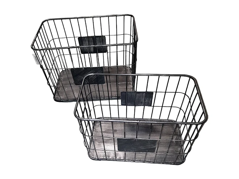 Korb-Set Furnilux - Grau - 31x45x25 und 36x50x30 cm