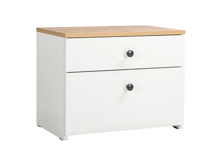 Table de chevet Furnilux - Beige - Design moderne