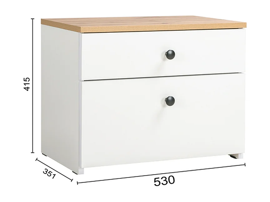 Nachtkastje Furnilux - Beige - Modern Design