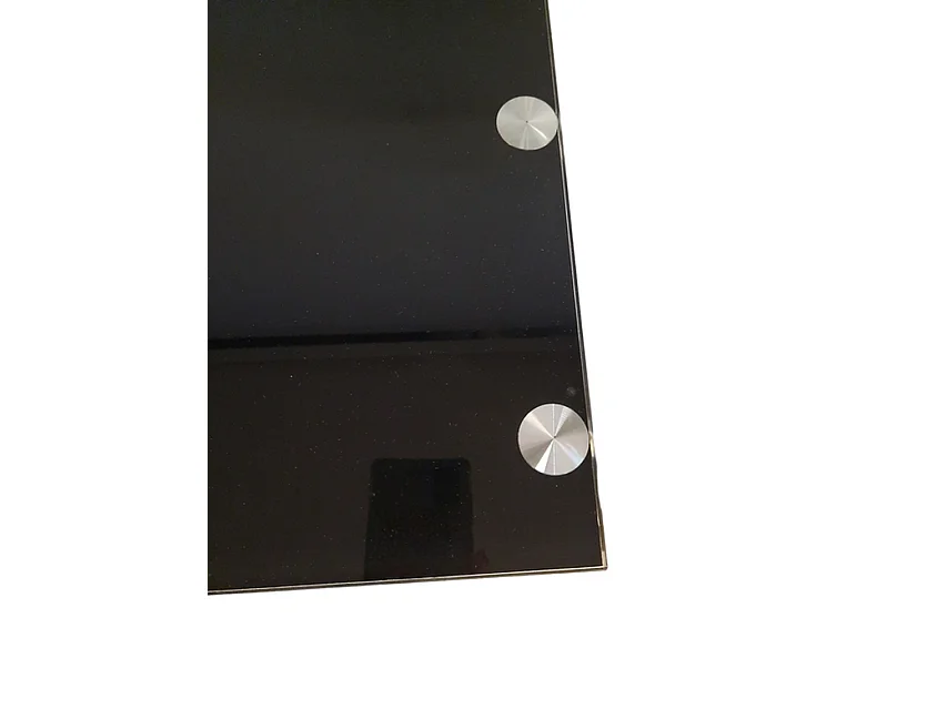 Kapstok Furnilux - Zwart glas 110x30x27 cm - 8 haken en hoedenplank