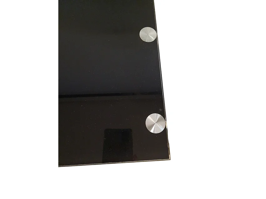 Kapstok Furnilux - Zwart glas 110x30x27 cm - 8 haken en hoedenplank