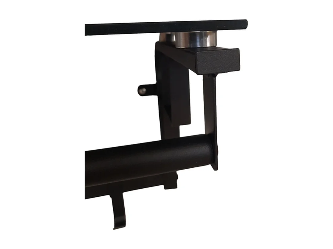 Kapstok Furnilux - Zwart glas 110x30x27 cm - 8 haken en hoedenplank