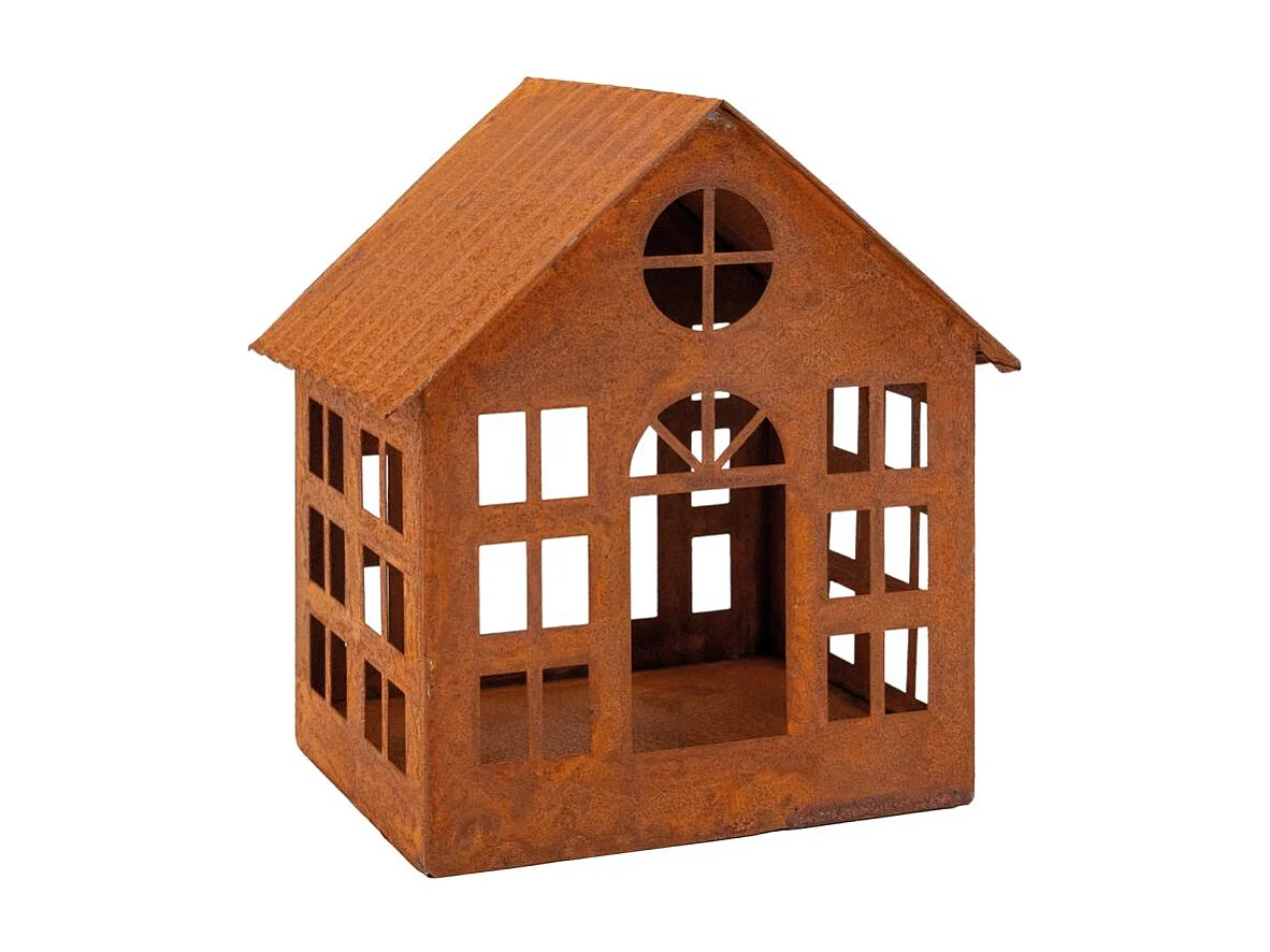 Lanterne maison en métal vieilli Lot de 3