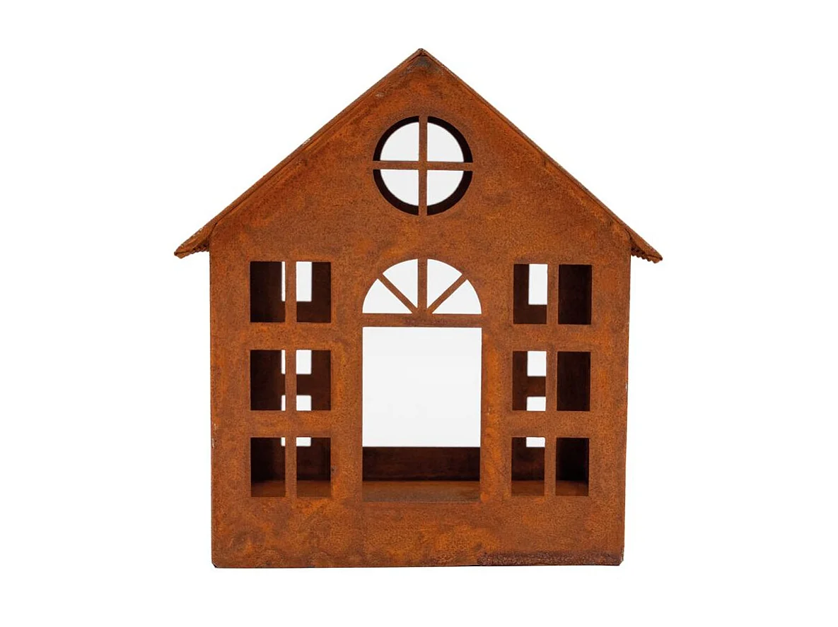 Lanterne maison en métal vieilli Lot de 3