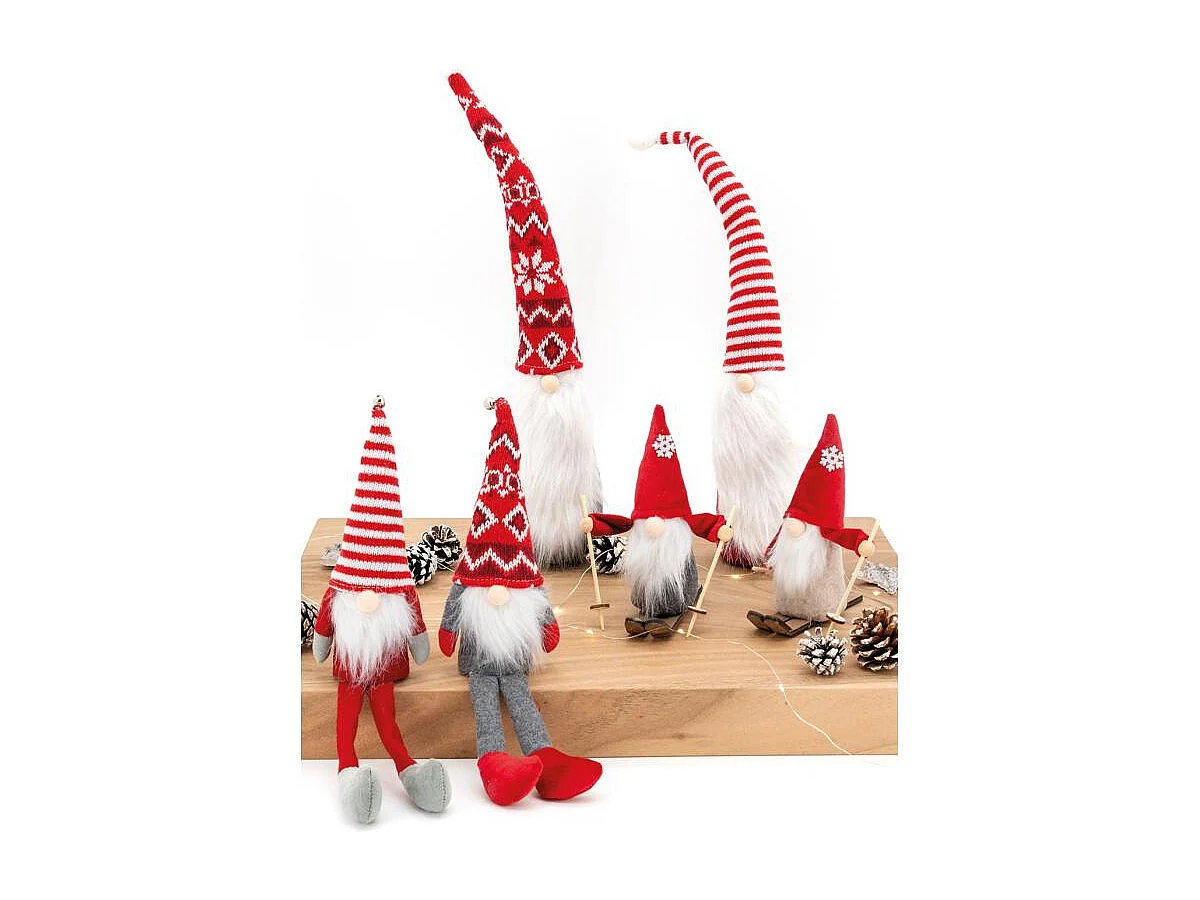 Lutin de Noël en tissu Lot de 2