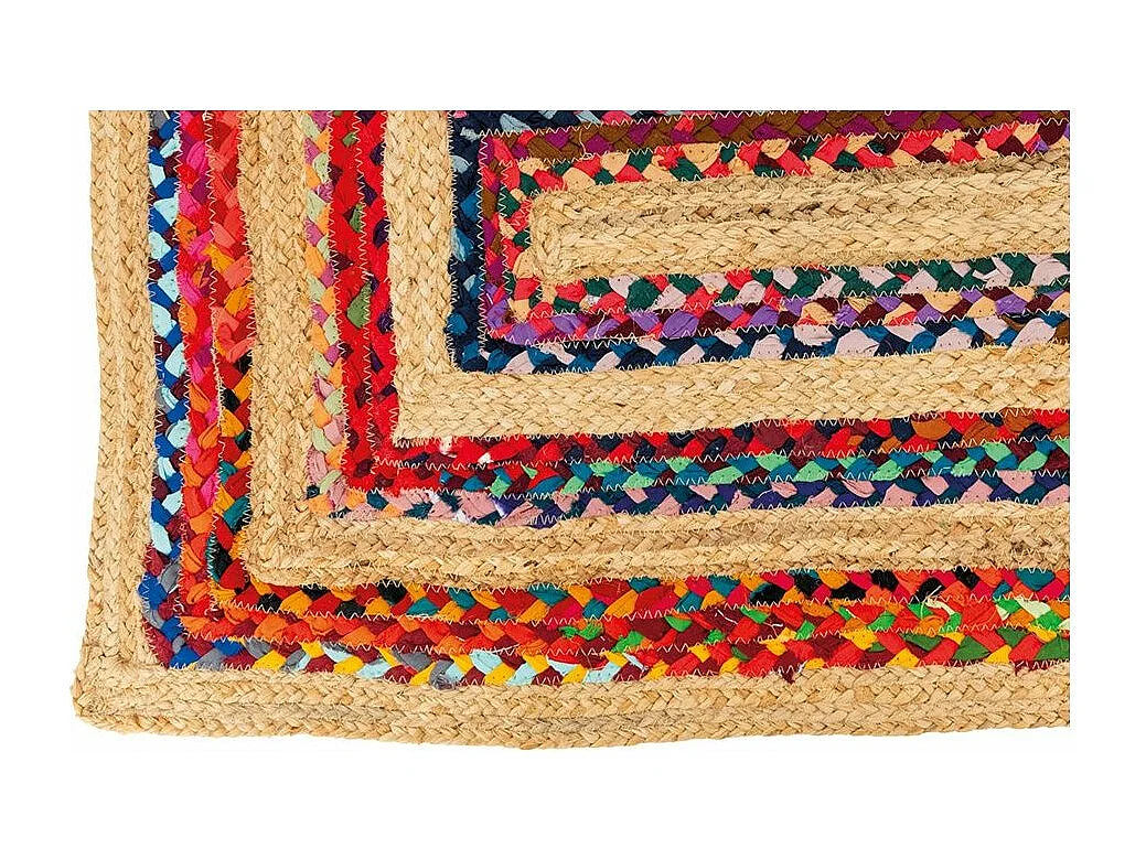 Tapis en jute et coton recyclé India