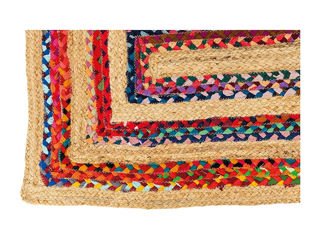 Tapis en jute et coton recyclé India