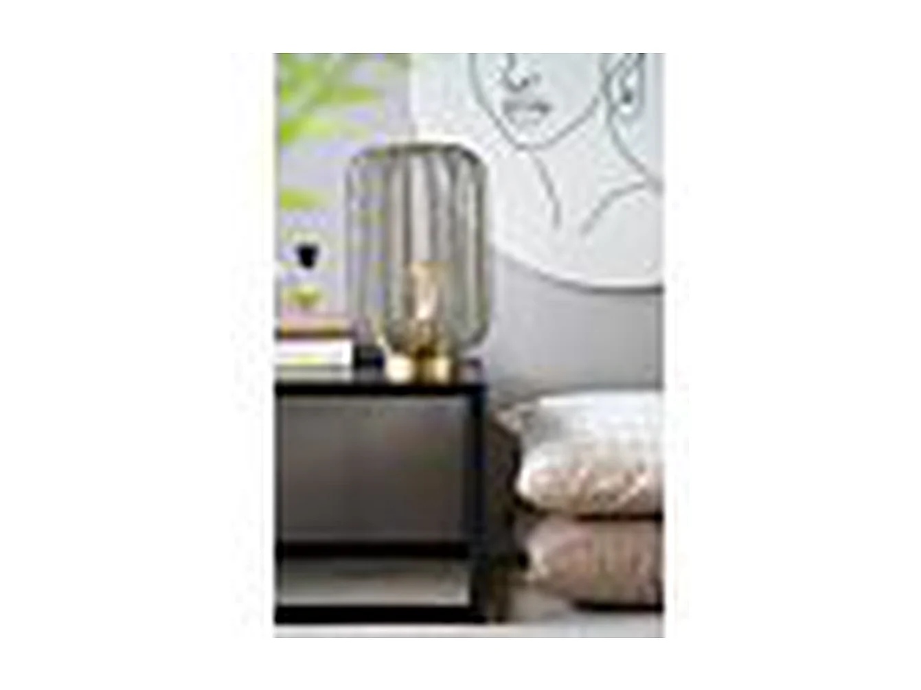 Lampe à poser Carbo - Noir - 24x24x38 cm - Éclairage Atmosphérique