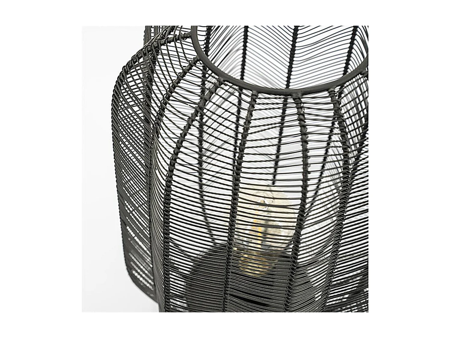 Lampe à poser Carbo - Noir - 24x24x38 cm - Éclairage Atmosphérique