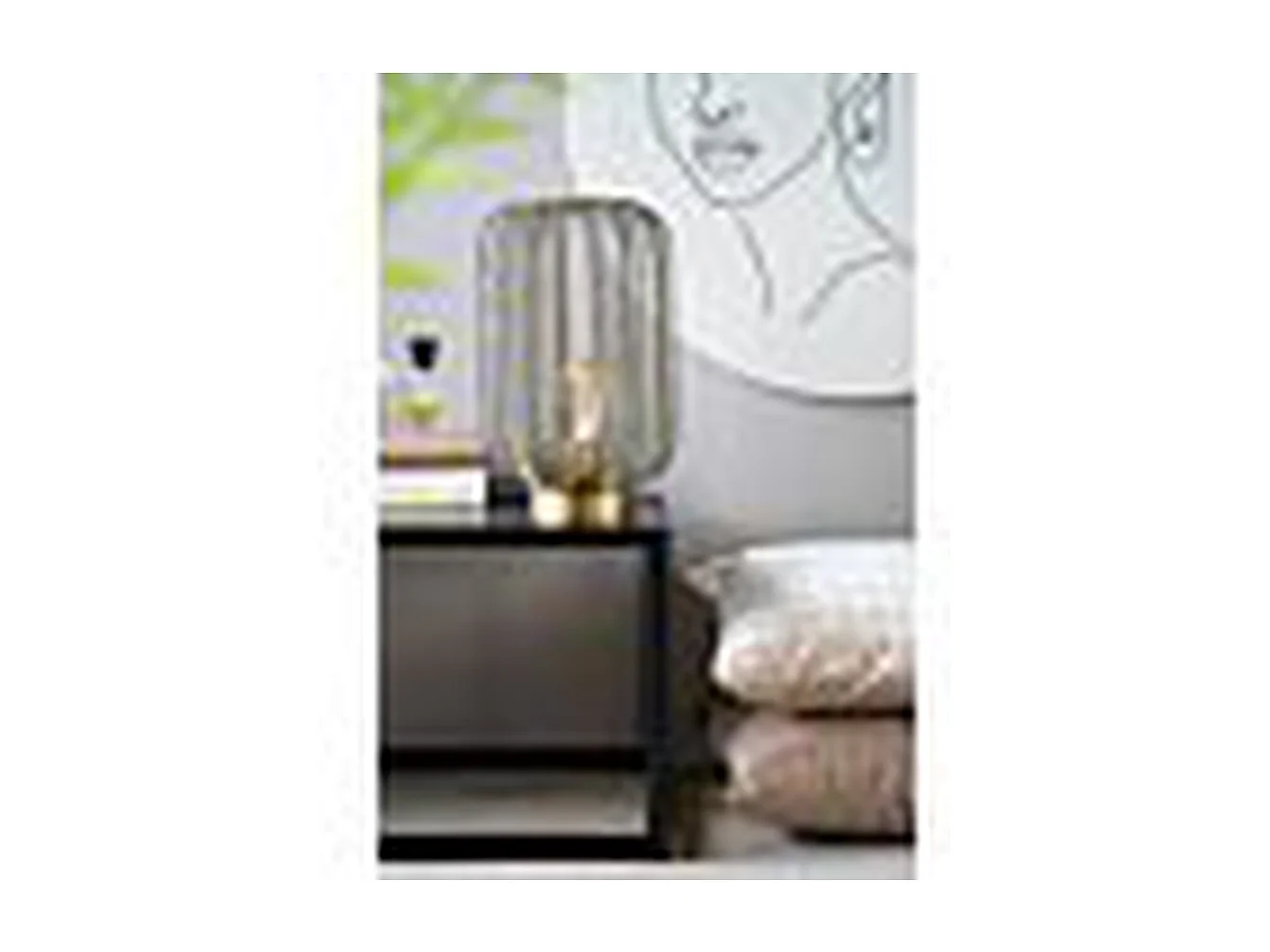 Lampe à poser Carbo - Noir - 24x24x38 cm - Éclairage Atmosphérique